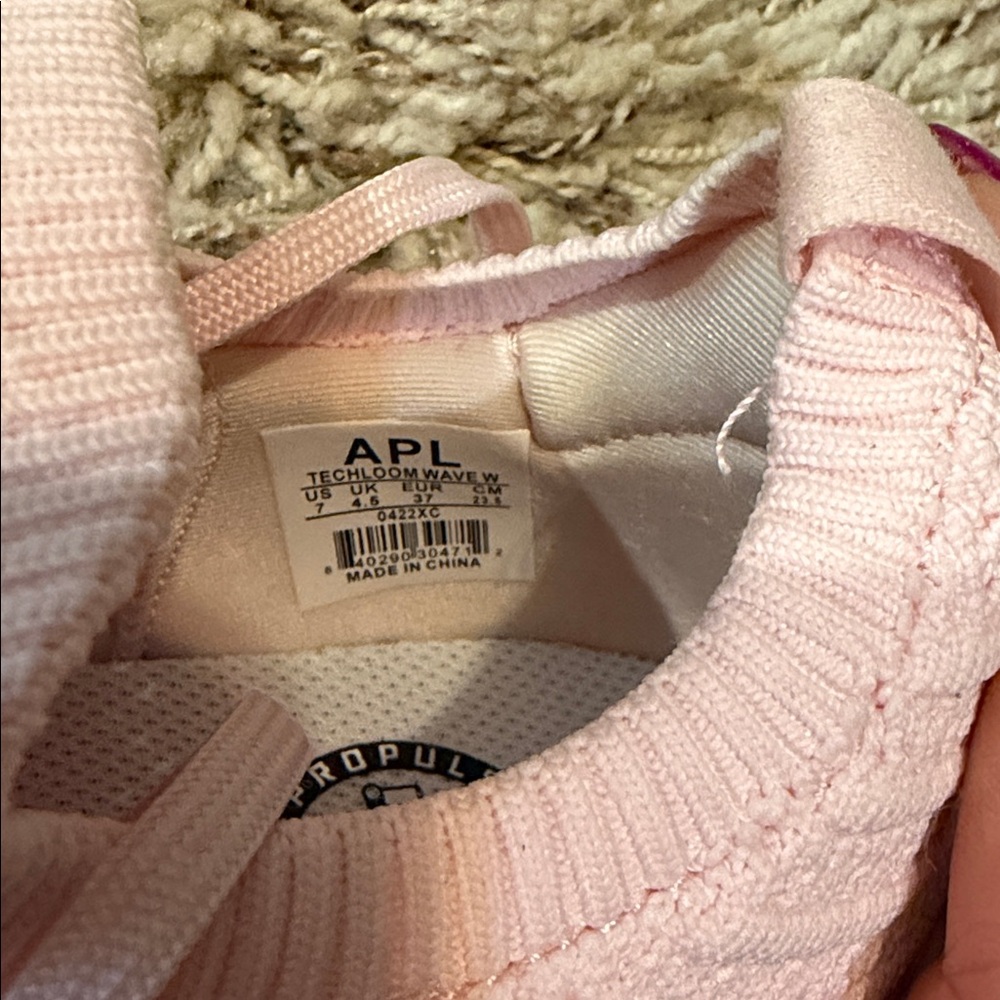 APL TechLoom Wave Knit Sneaker - Light Pink. Size 7 - Picture 3 of 3
